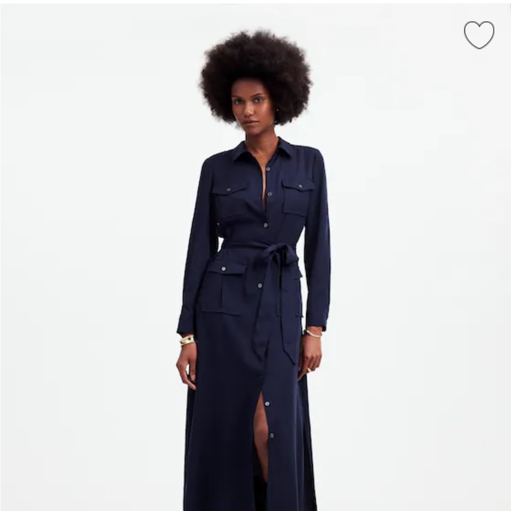Utility Tie-Waist Maxi Shirtdress